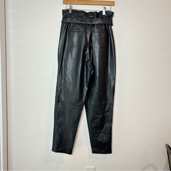 [BLANKNYC] Womens Vegan Leather Straight Leg Paperbag Pant - Picture 4 of 6